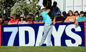 DUBAI, UNITED ARAB EMIRATES - NOVEMBER 23:  Rory McIlroy of Northern Ireland plays his tee shot at the par 5, 14th hole during the final round of the 2014 DP World Tour Championship at Jumeirah Golf Estates on November 23, 2014 in Dubai, United Arab Emirates.  (Photo by David Cannon/Getty Images)