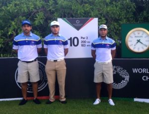 UAE National Golf Team (Left to Right) - Saif Thabet, Rashid Hamood, and Ahmed Skaik